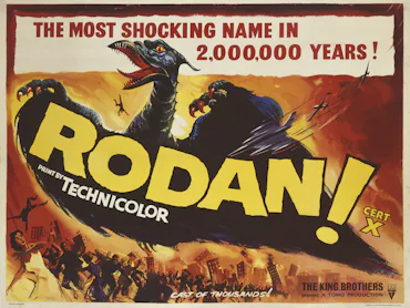 A British poster for the 1957 English-language release of Ishiro Honda's 1956 Japanese monster movie...