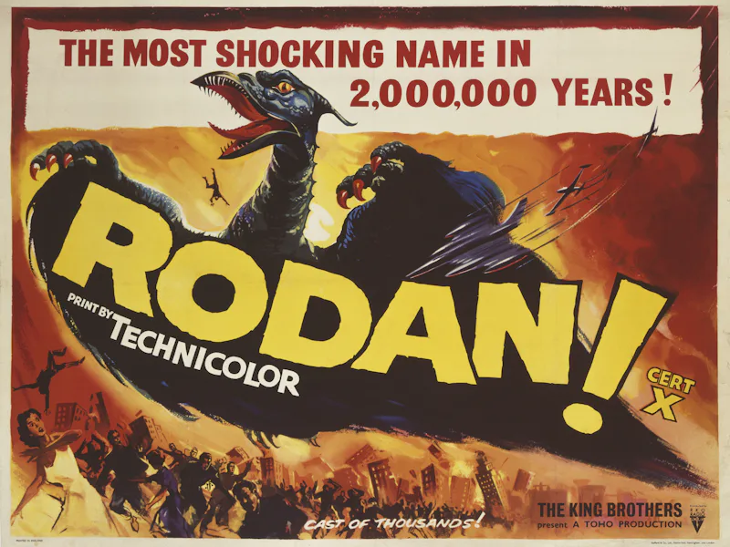 A British poster for the 1957 English-language release of Ishiro Honda's 1956 Japanese monster movie...