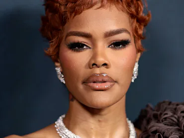 Teyana Taylor with a fiery red pixie cut