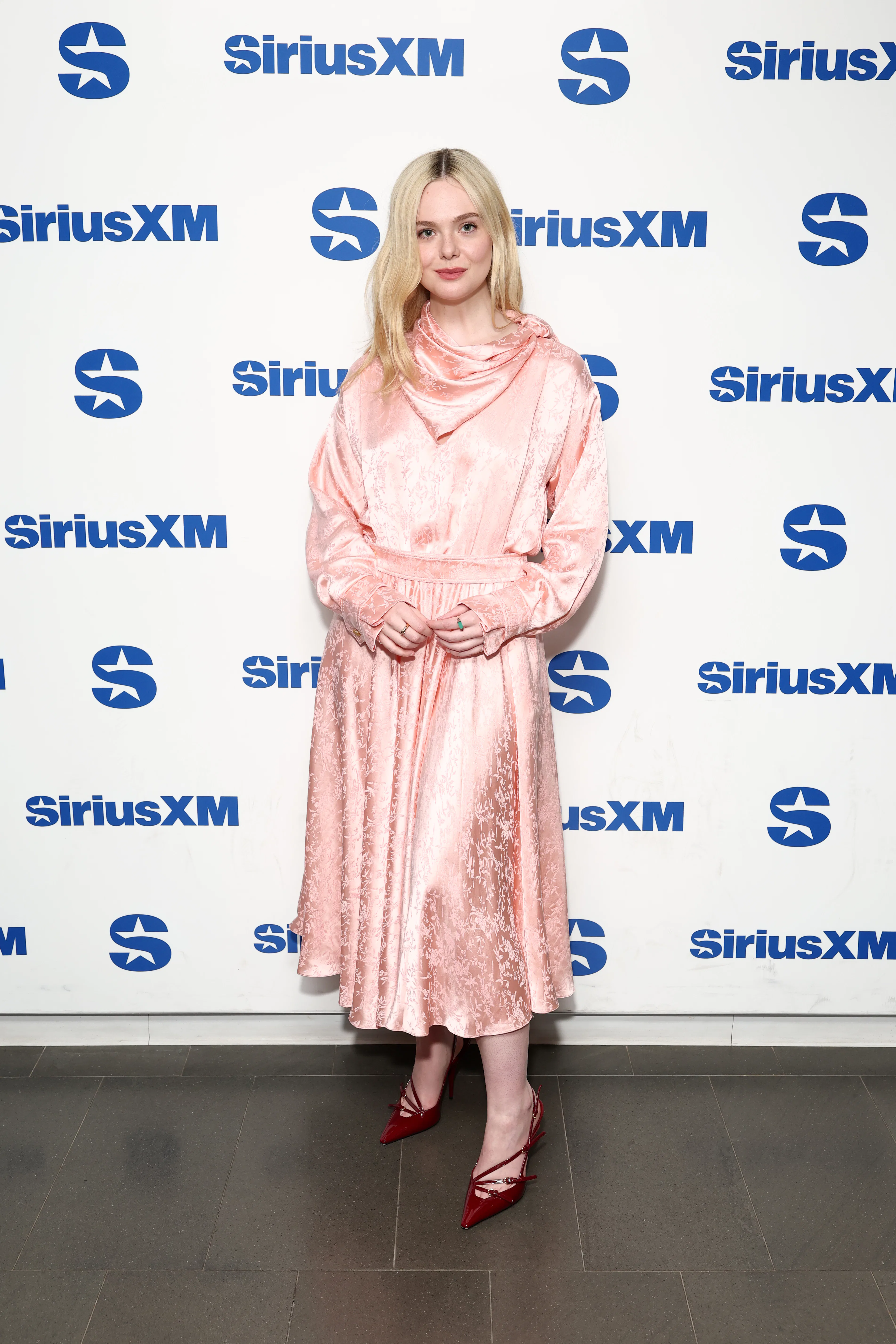 Elle Fanning at SiriusXM Studios in April 2026.  (Cindy Ord/Getty Images for SiriusXM)