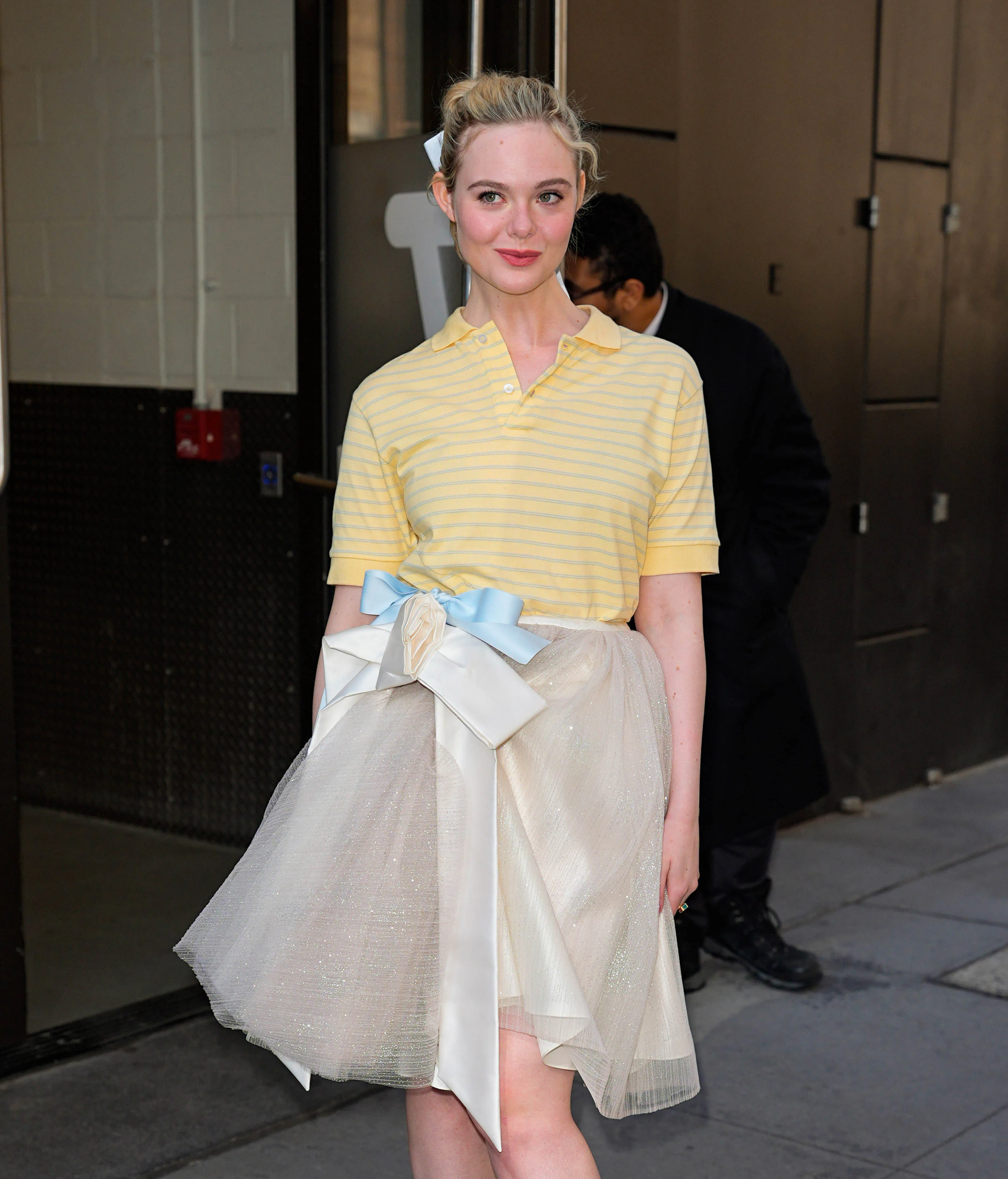 NEW YORK, NY - APRIL 8: Elle Fanning is seen on April 8, 2026 in New York City.  (Photo by XNY/Star ...