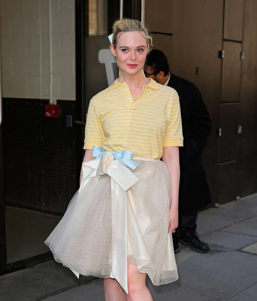 NEW YORK, NY - APRIL 8: Elle Fanning is seen on April 8, 2026 in New York City. (Photo by XNY/Star ...