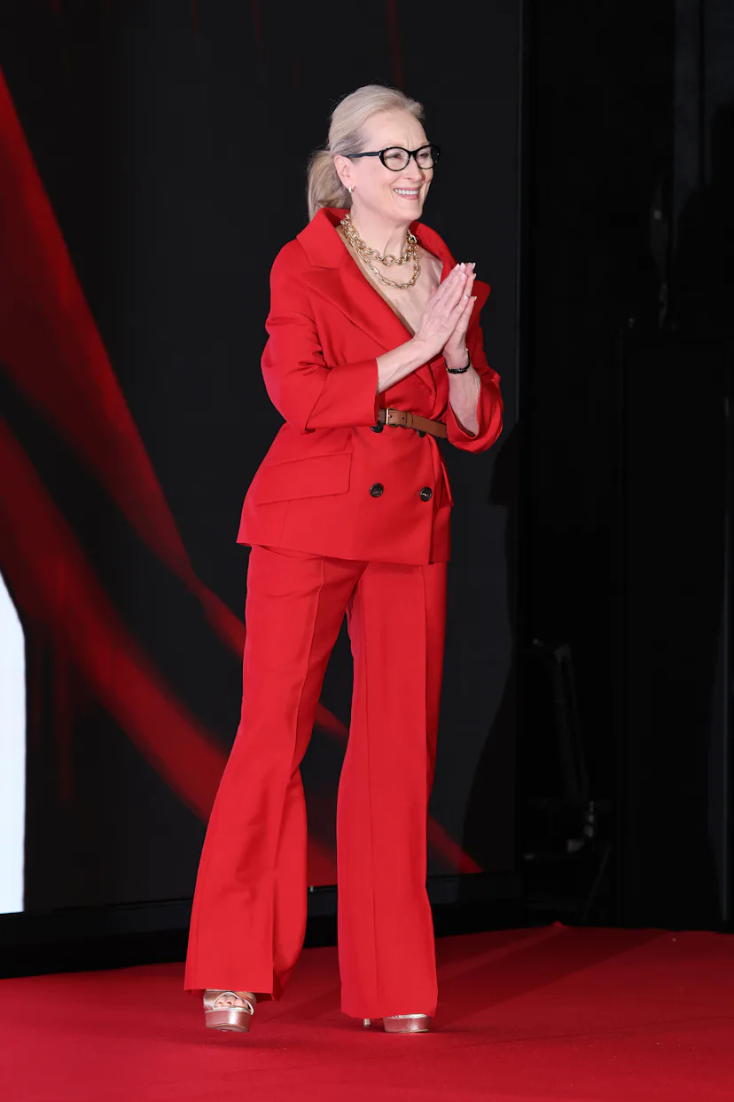 SEOUL, SOUTH KOREA - APRIL 08: Meryl Streep attends the press conference for the movie "The Devil We...
