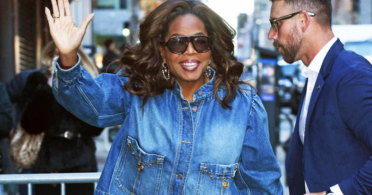 Oprah wertet ihren Double Denim mit Chloés wiederbelebter It-Bag auf