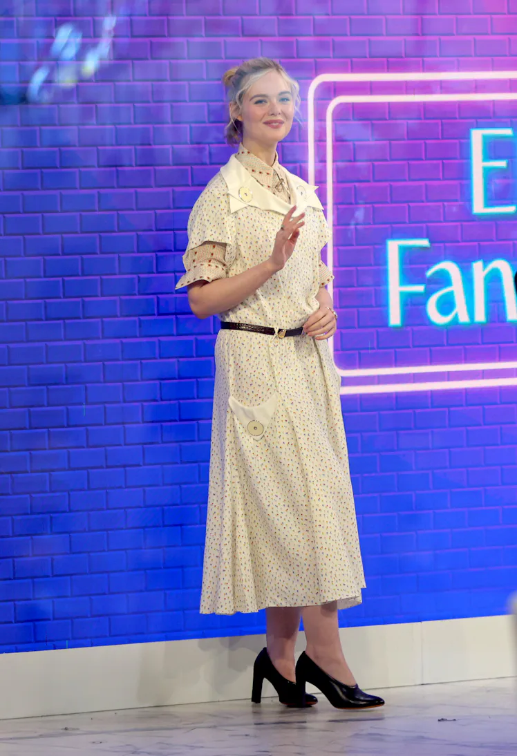 NEW YORK, NY - APRIL 08: Elle Fanning is seen at the "Today" show on April 08, 2026 in New York City...