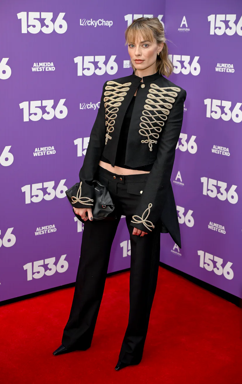 LONDON, ENGLAND - MAY 12: Margot Robbie attends the "1536" West End Opening Night at The Ambassadors...