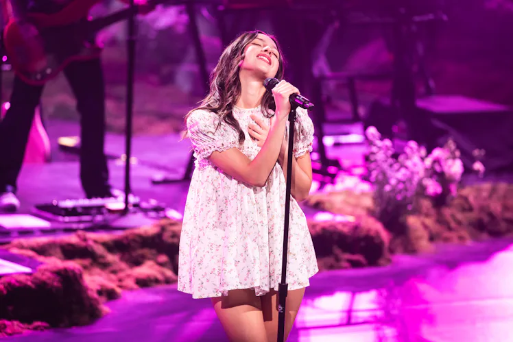 BARCELONA, SPAIN - MAY 8: (EXCLUSIVE COVERAGE) Olivia Rodrigo performs on stage during an exclusive ...