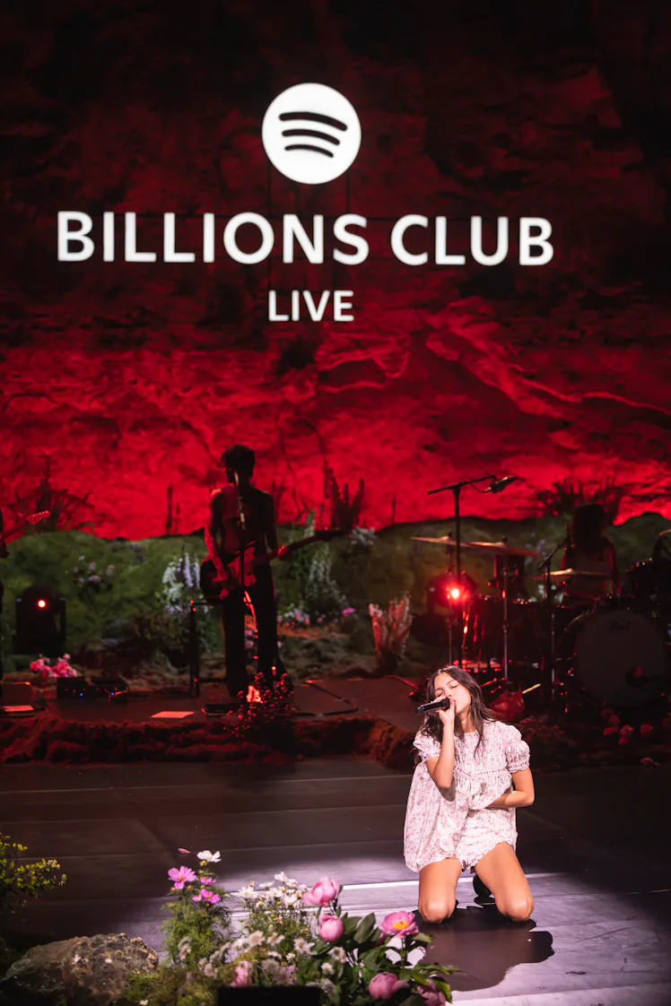 BARCELONA, SPAIN - MAY 8: (EXCLUSIVE COVERAGE) Olivia Rodrigo performs on stage during an exclusive ...