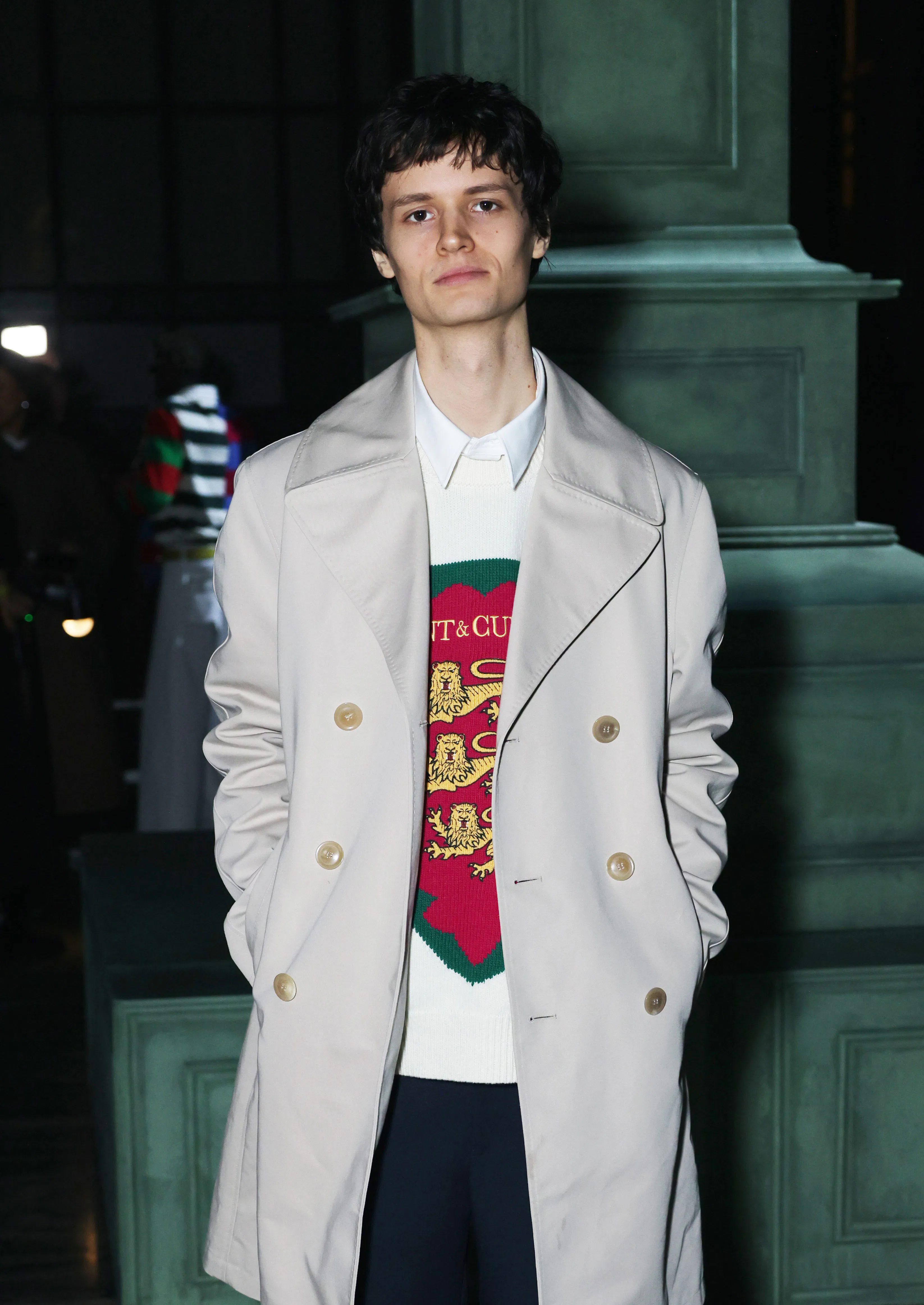 LONDON, ENGLAND - FEBRUARY 23: Arthur Contiattends the Kent & Curwen show during London Fashion Week...