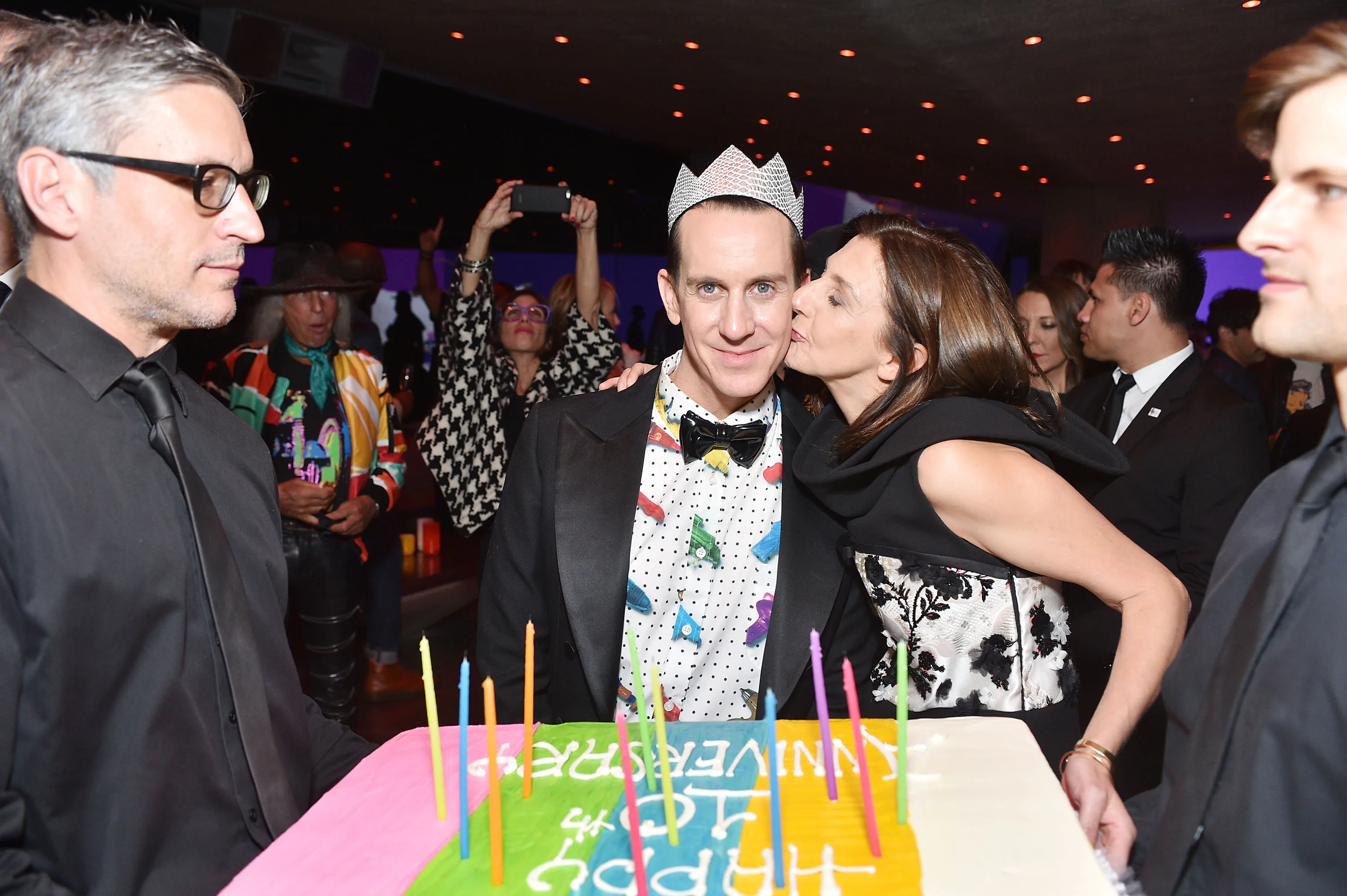 BEVERLY HILLS, CA - NOVEMBER 05:  Designer Jeremy Scott and Longchamp Artistic Director Sophie Delaf...