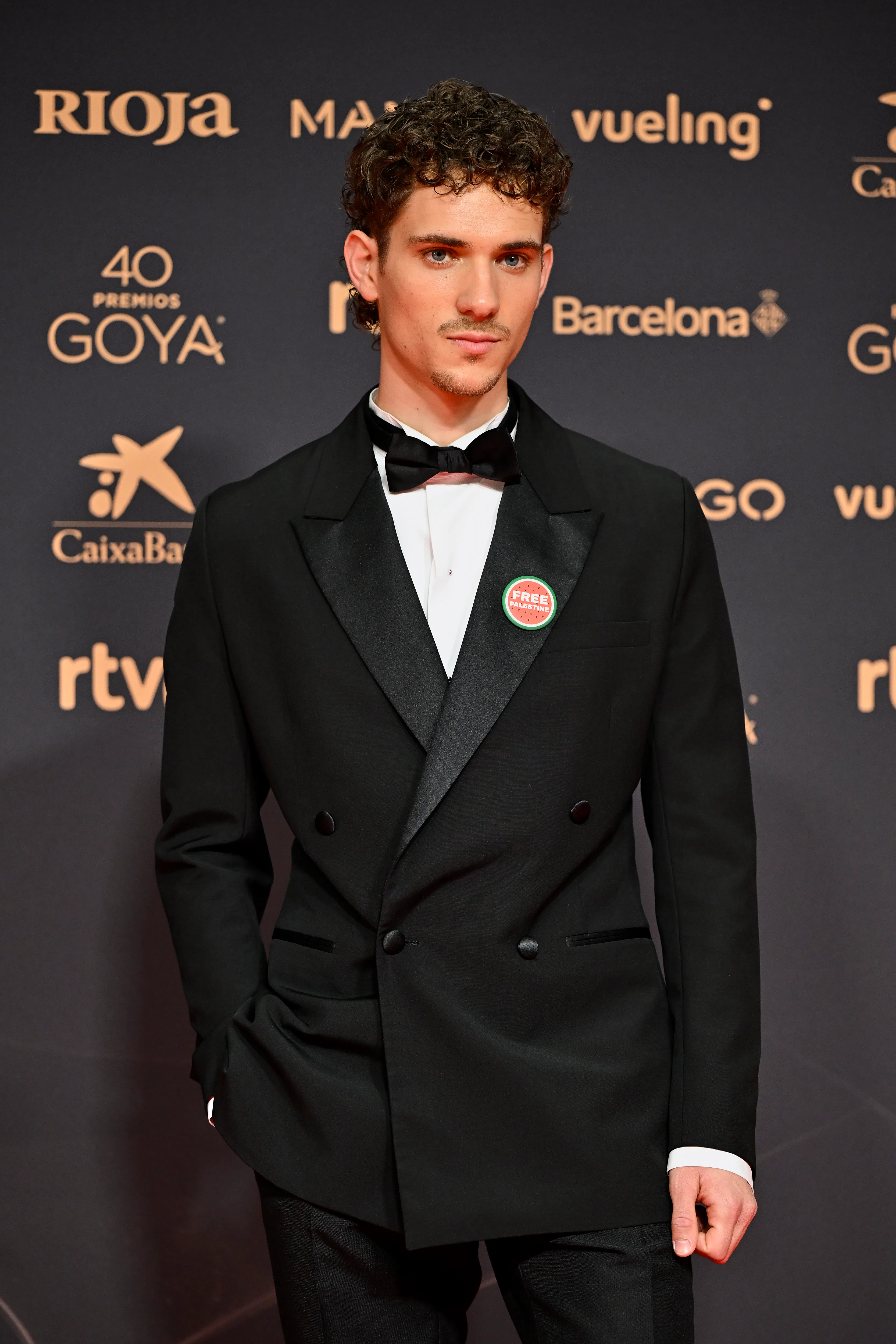 BARCELONA, SPAIN - FEBRUARY 28: Hugo Welzel attends the red carpet at the 40th Goya Cinema Awards 20...