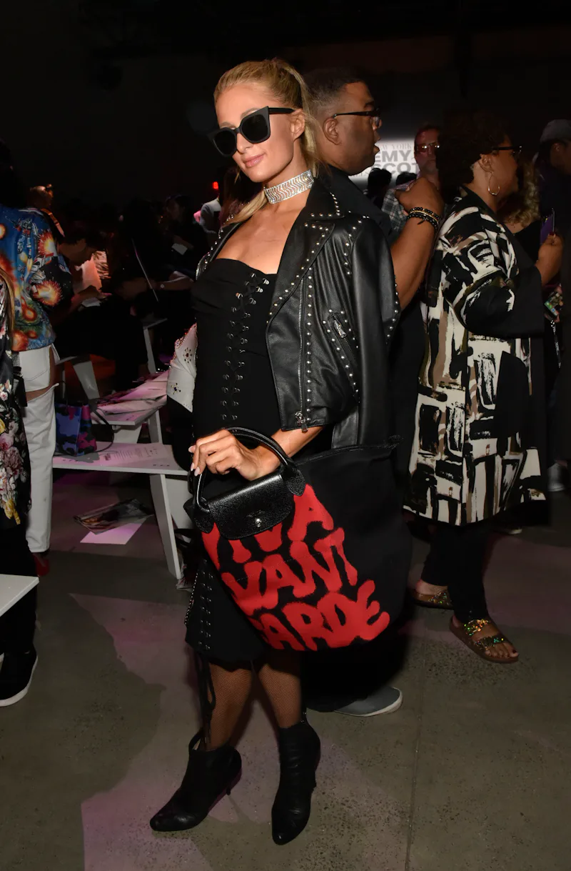 NEW YORK, NY - SEPTEMBER 08:  Paris Hilton attends the Jeremy Scott fashion show during New York Fas...