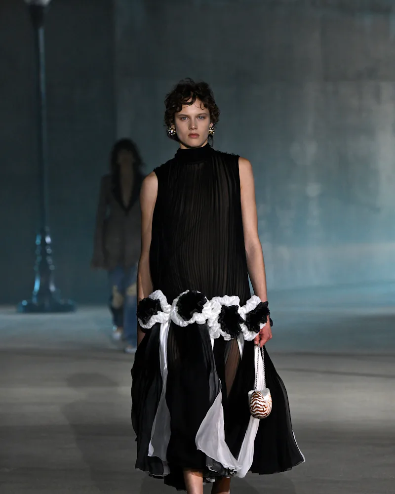 A model walks the runway at the Dior 2027 Cruise Collection Show