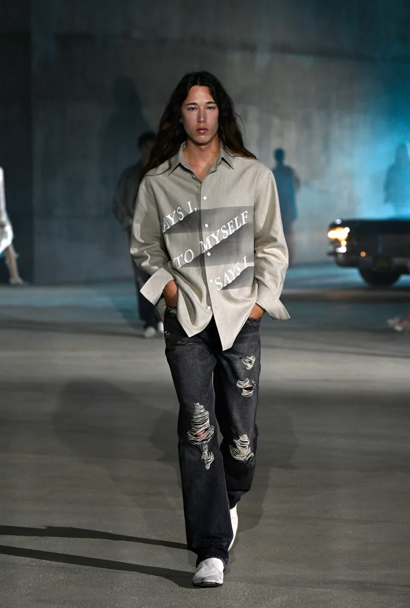 A model walks the runway at the Dior 2027 Cruise Collection Show