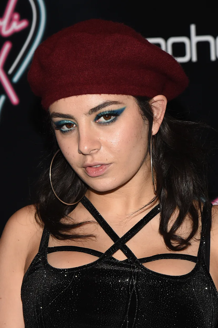 Charli XCX with graphic blue eyeliner