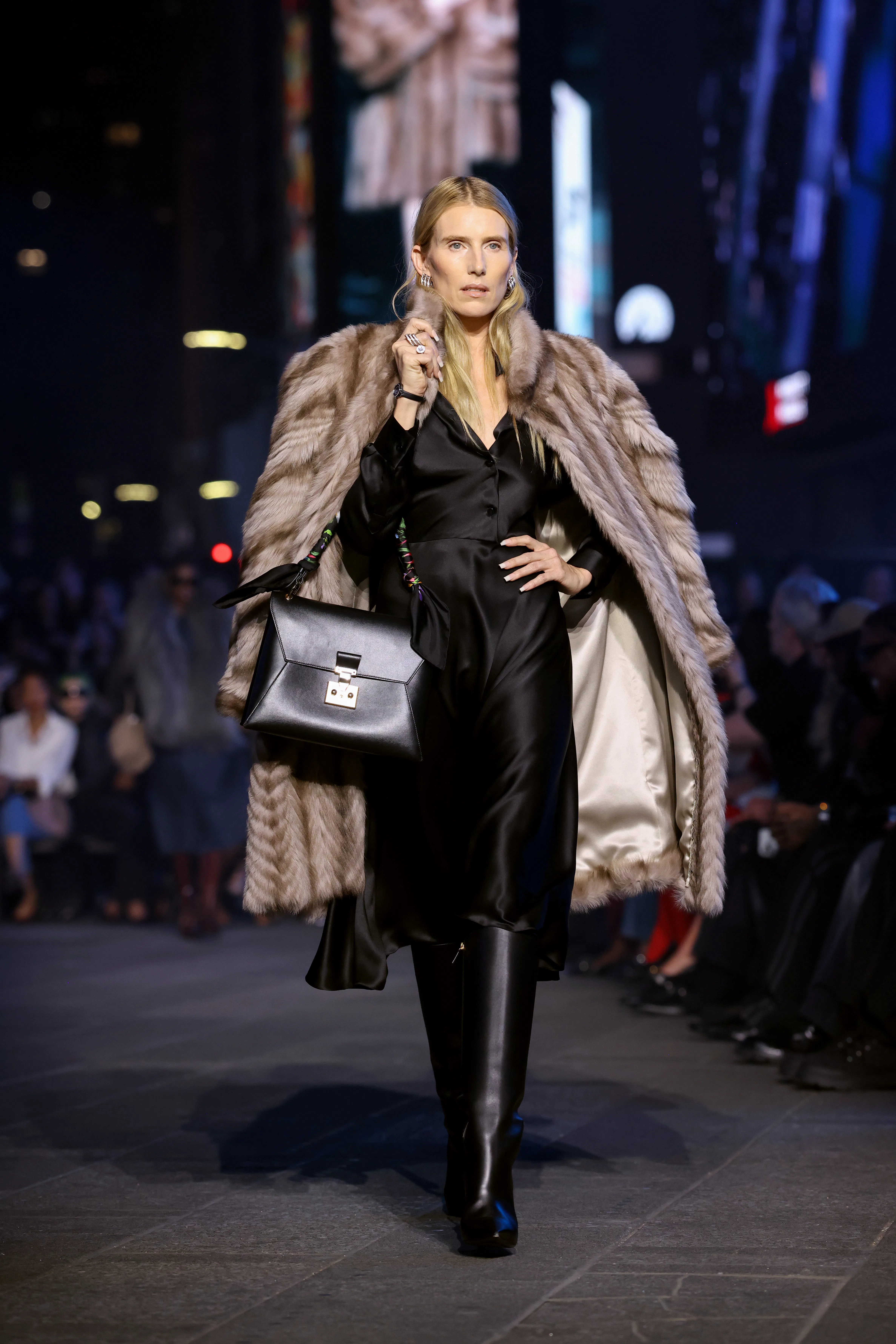 Dree Hemingway walks the runway for the GucciCore Fashion Show