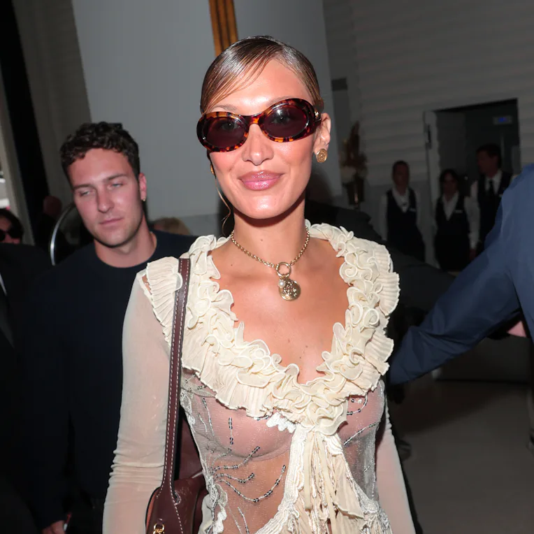 CANNES, FRANCE - MAY 18: Bella Hadid is seen at Hotel Martinez during the 79th annual Cannes Film Fe...