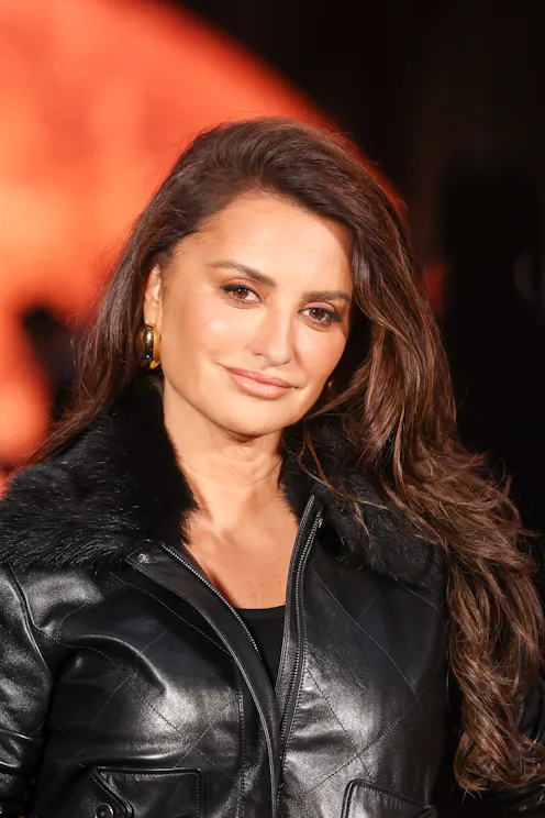 Penelope Cruz at the Chanel Womenswear Spring/Summer 2026 show with long brown hair