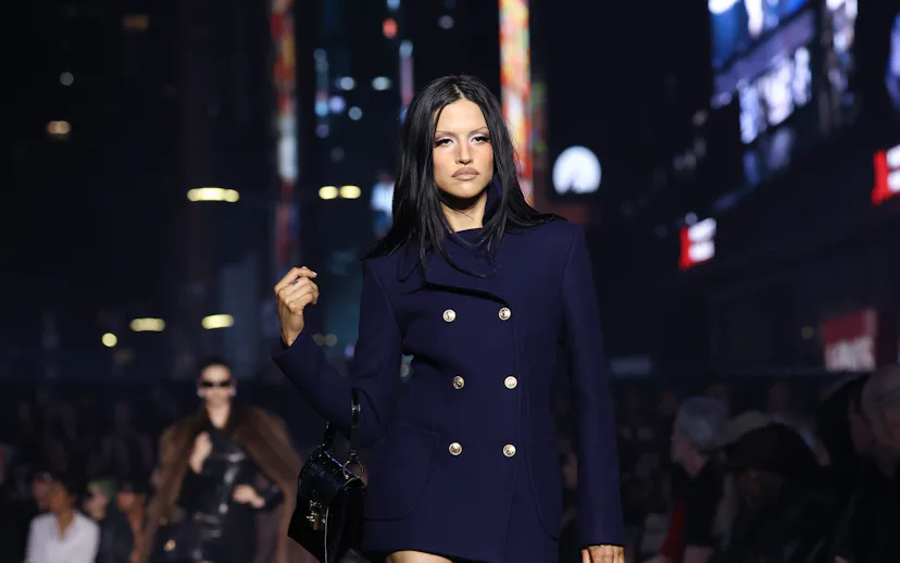 NEW YORK, NEW YORK - MAY 16: Gabbriette walks the runway for the GucciCore Fashion Show on May 16, 2...