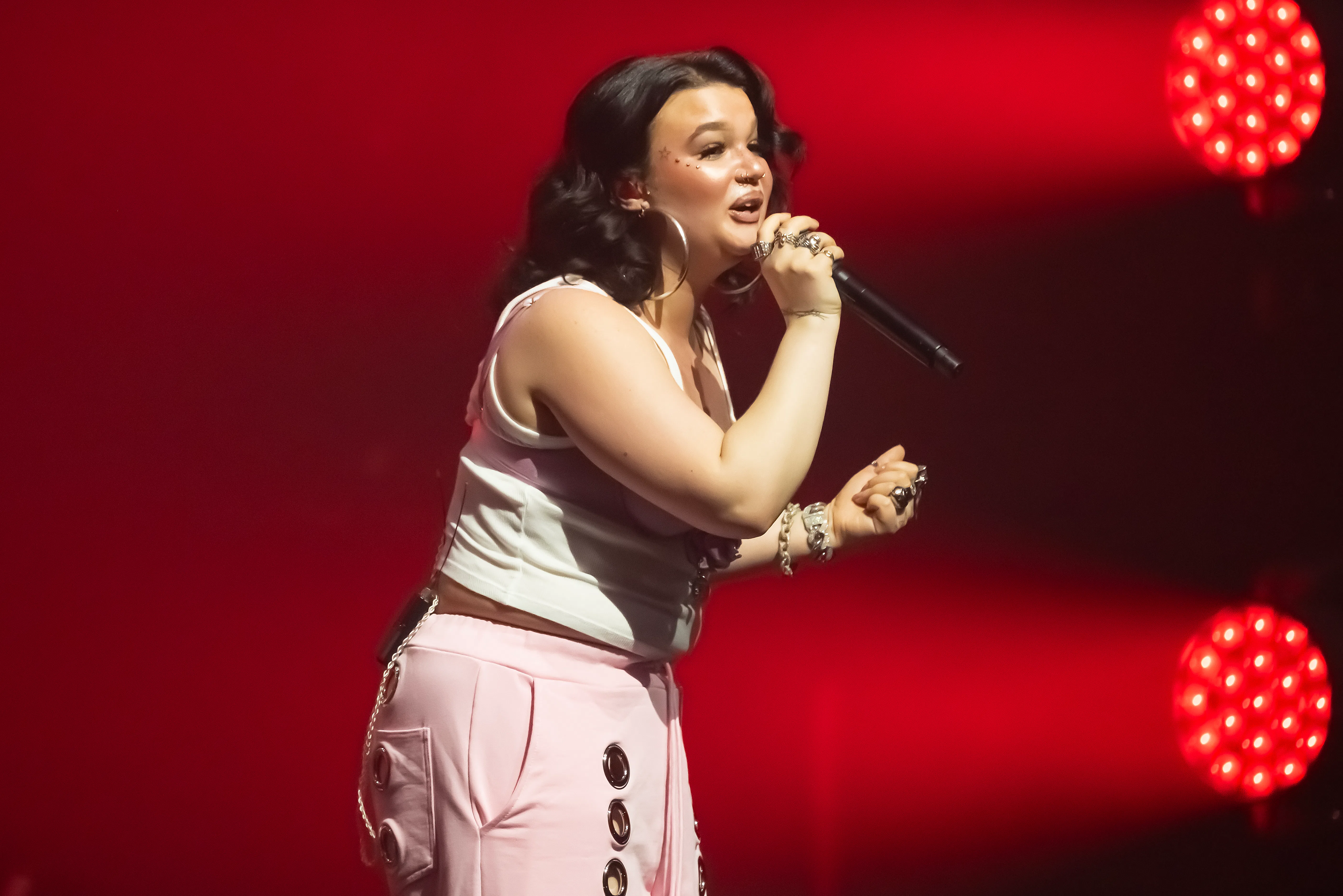 AUSTIN, TEXAS - MARCH 12: Lola Young performs at Lola Young presented by Rolling Stone Future Of Mus...