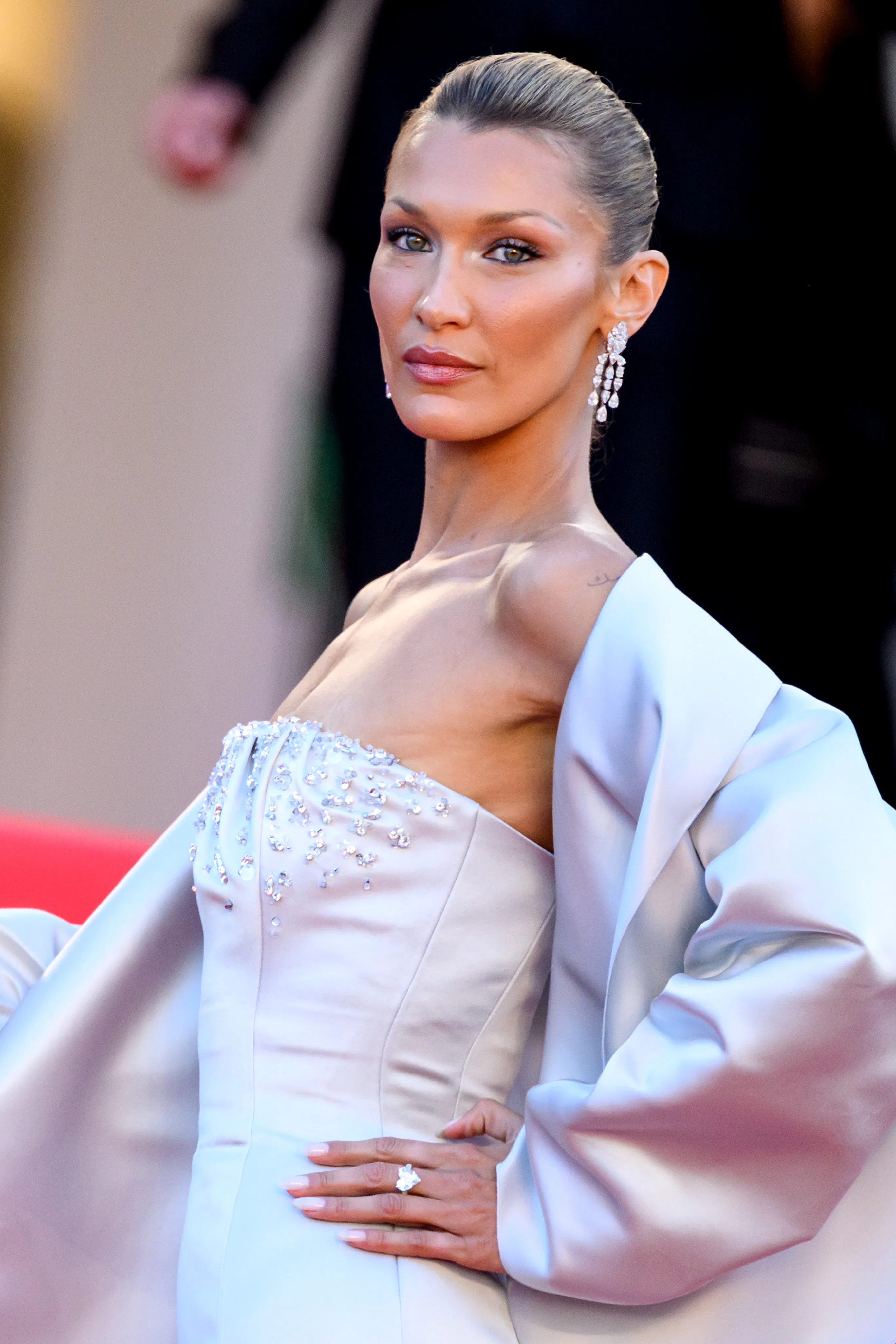 CANNES, FRANCE - MAY 17: Bella Hadid attends the "Garance" screening during the 79th annual Cannes F...