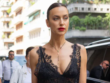 MILAN, ITALY - MAY 19: Irina Shayk is seen on May 19, 2026 in Milan, Italy. (Photo by Robino Salvato...