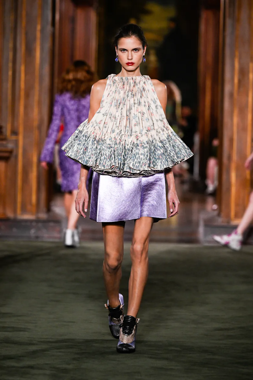 Model on the runway at the Louis Vuitton 2027 Cruise Collection Show