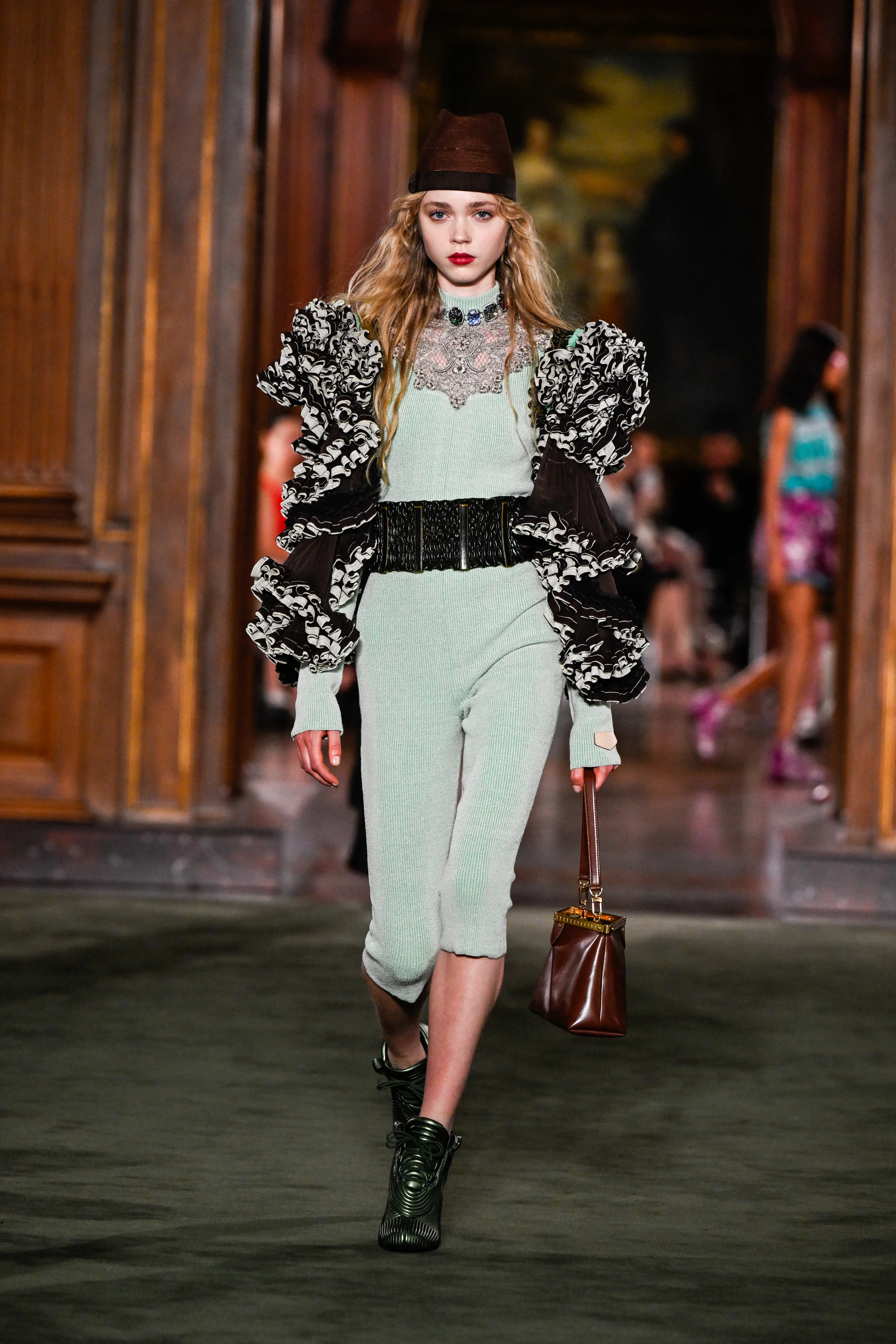 Model on the runway at the Louis Vuitton 2027 Cruise Collection Show
