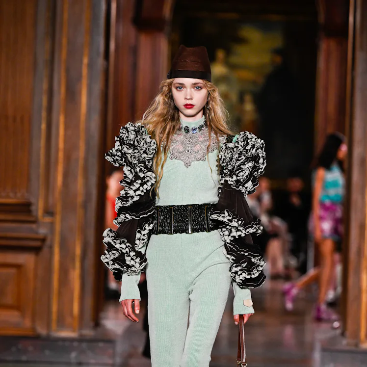 Model on the runway at the Louis Vuitton 2027 Cruise Collection Show