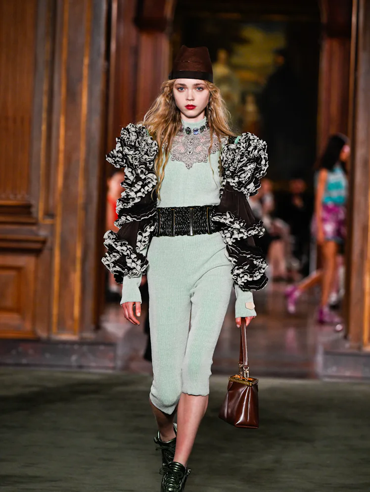 Model on the runway at the Louis Vuitton 2027 Cruise Collection Show