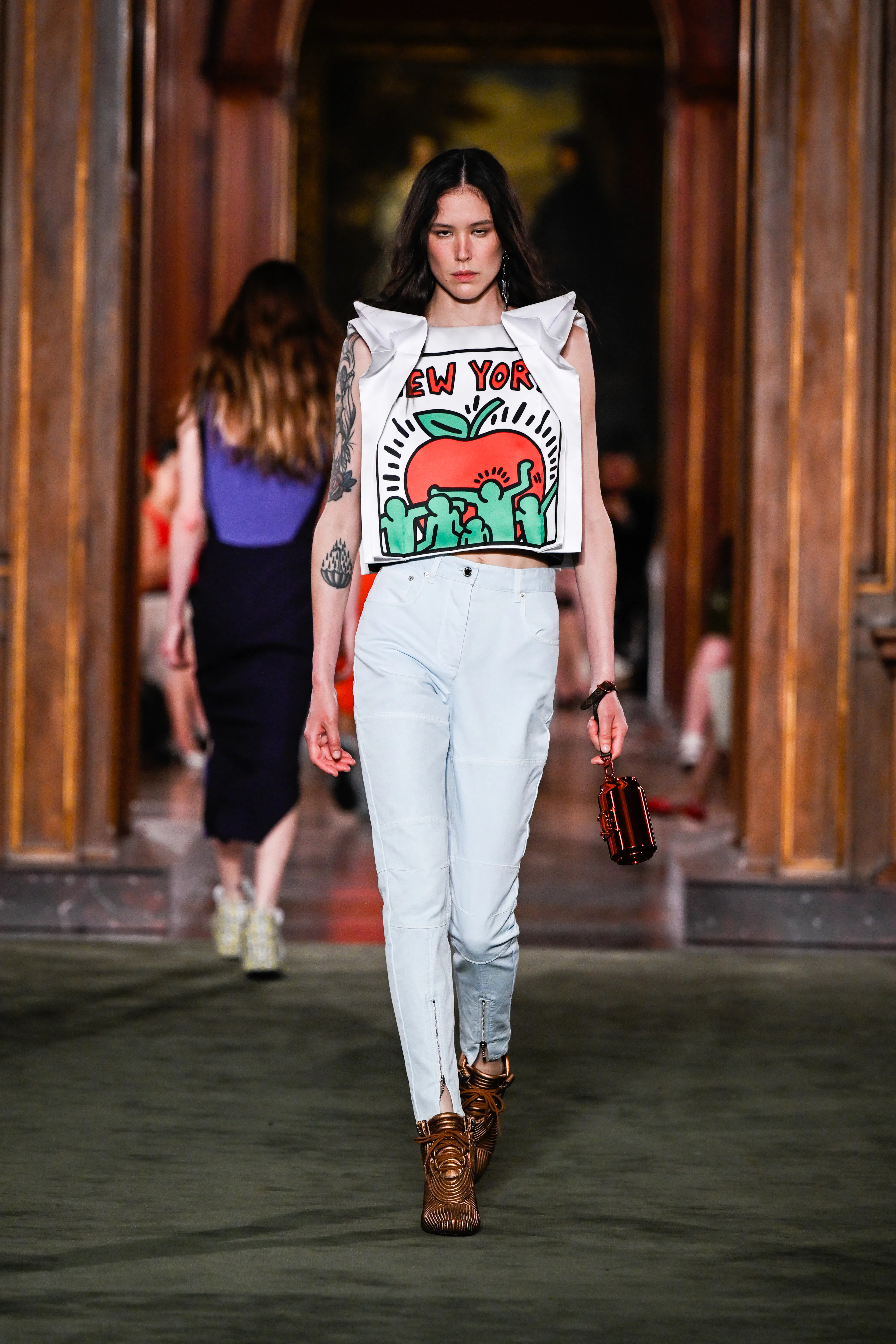 Model on the runway at the Louis Vuitton 2027 Cruise Collection Show 