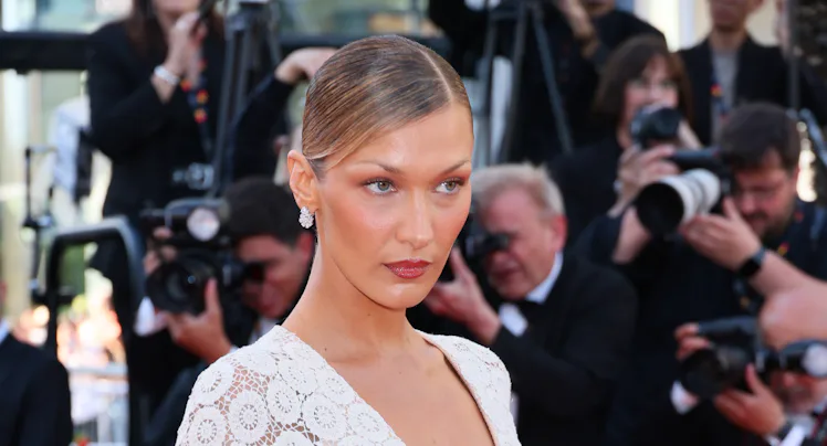 CANNES, FRANCE - MAY 20: Bella Hadid attends the "La Battaille De Gaulle: L'Âge De Fer" (De Gaulle: ...