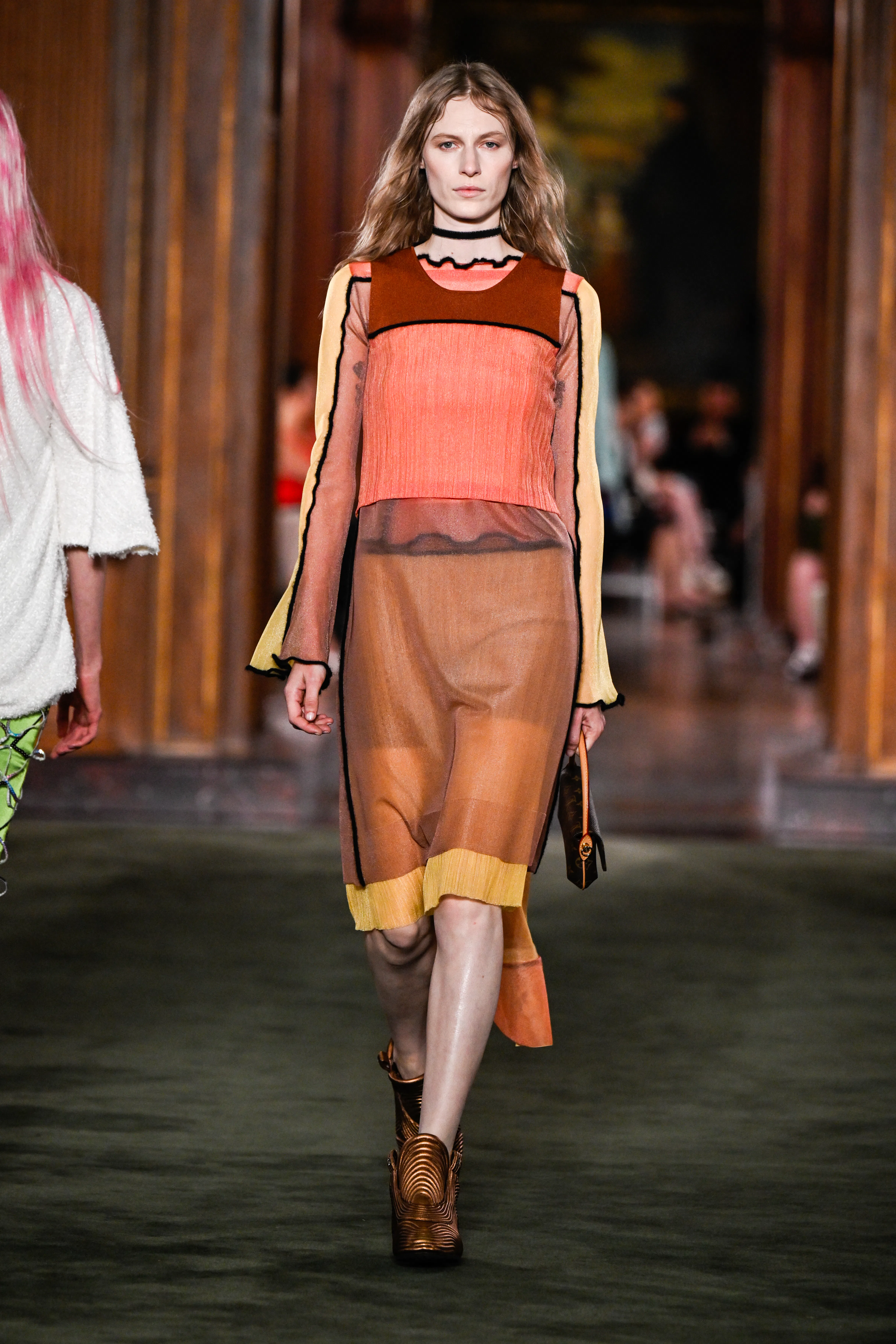 Model on the runway at the Louis Vuitton 2027 Cruise Collection Show 