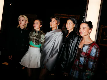Felix, Chase Infiniti, Zendaya, Liu Yifei and Alicia Vikander at the Louis Vuitton 2027 Cruise Colle...