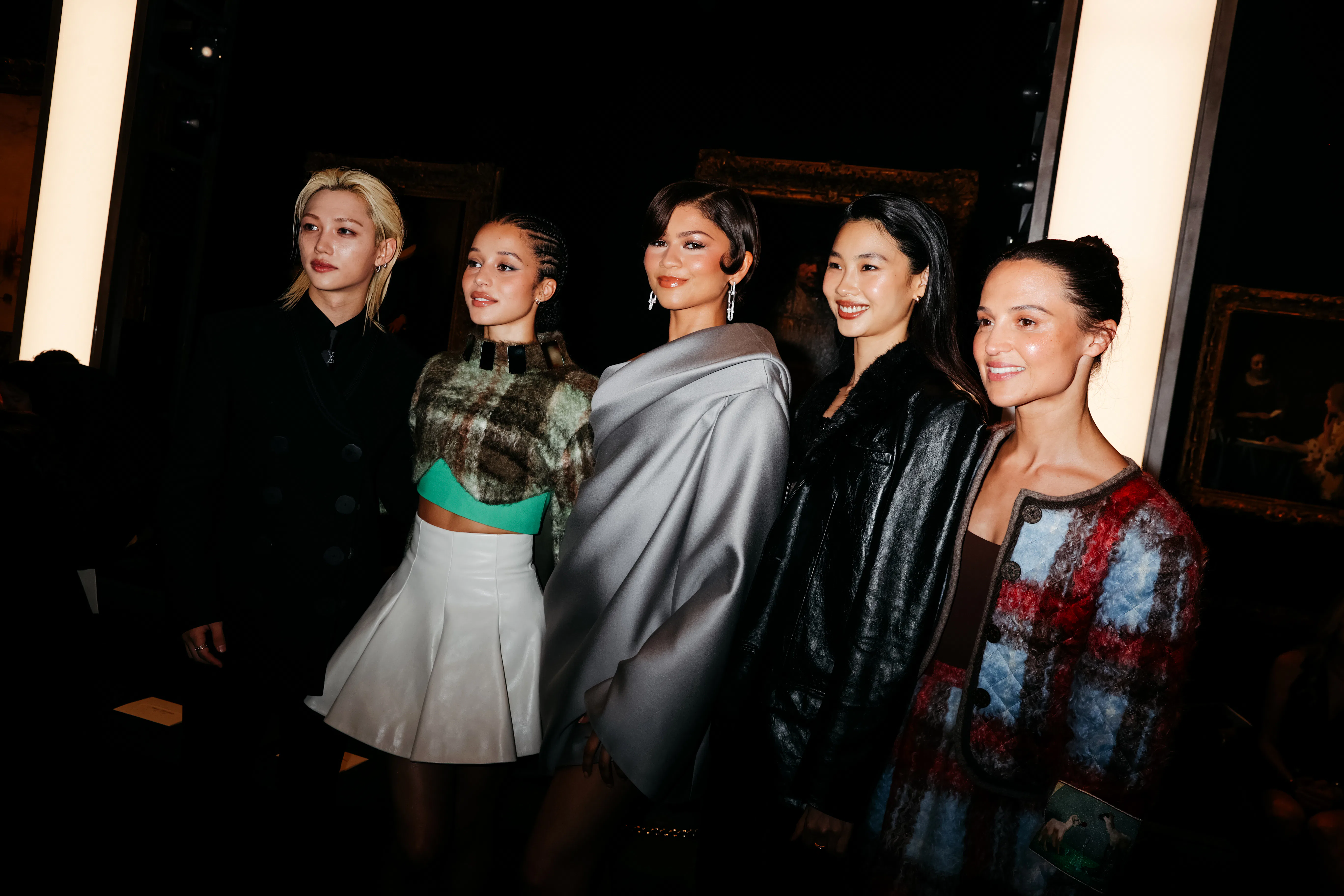 Felix, Chase Infiniti, Zendaya, Liu Yifei and Alicia Vikander at the Louis Vuitton 2027 Cruise Colle...