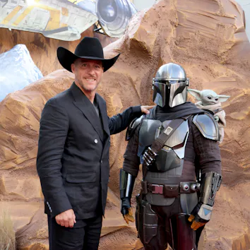 LOS ANGELES, CALIFORNIA - MAY 14: Brendan Wayne attends The Mandalorian and Grogu Los Angeles World ...