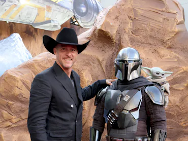 LOS ANGELES, CALIFORNIA - MAY 14: Brendan Wayne attends The Mandalorian and Grogu Los Angeles World ...