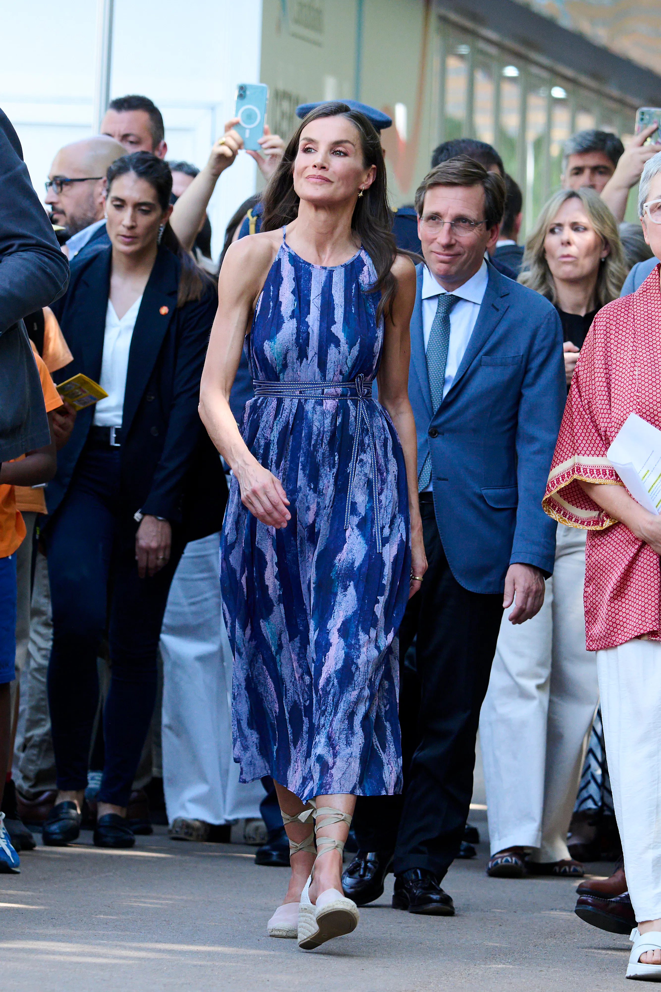 MADRID, SPAIN - MAY 29: Queen Letizia of Spain attends the opening of the Madrid Book Fair 2026 at t...