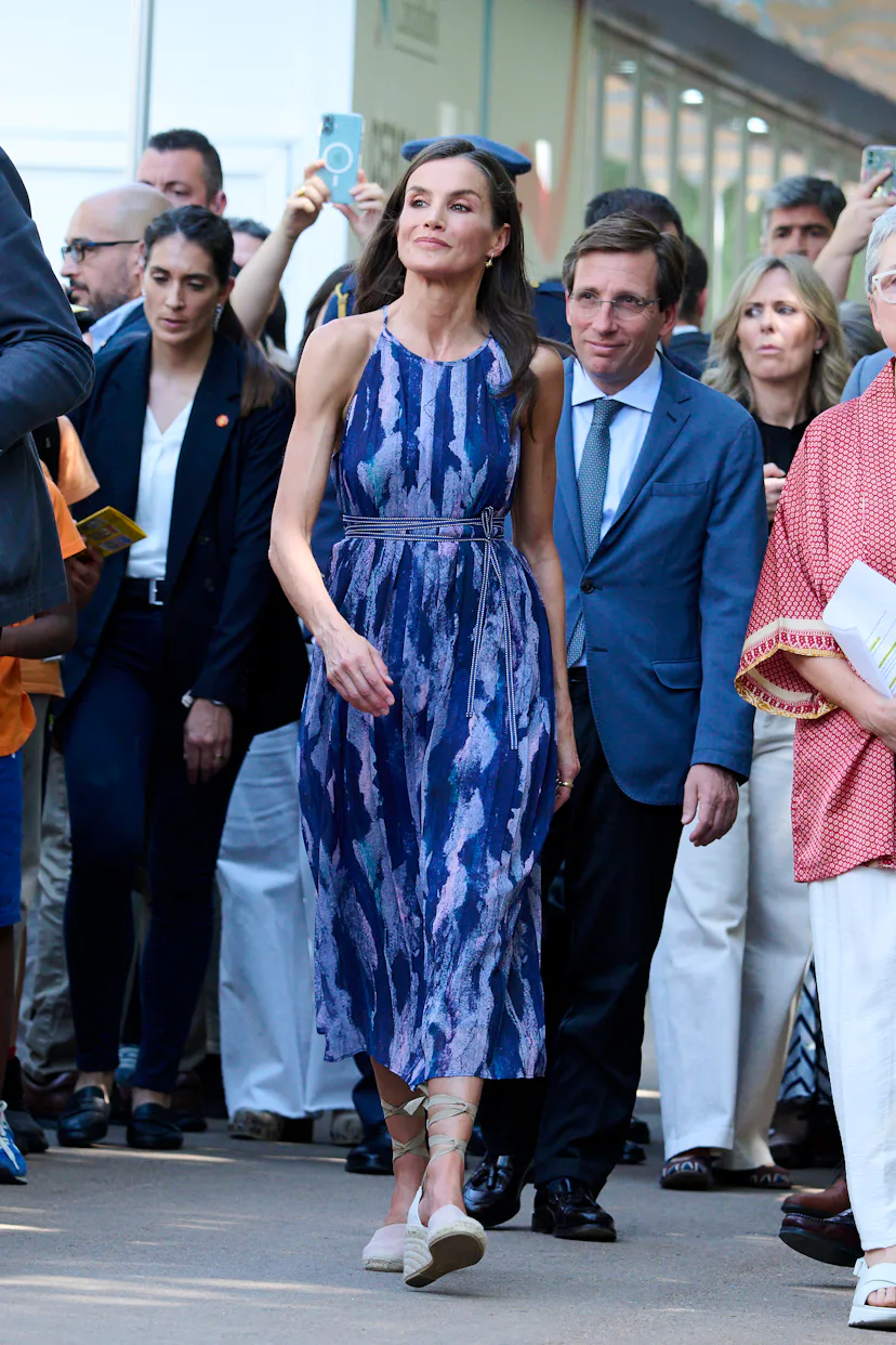 MADRID, SPAIN - MAY 29: Queen Letizia of Spain attends the opening of the Madrid Book Fair 2026 at t...
