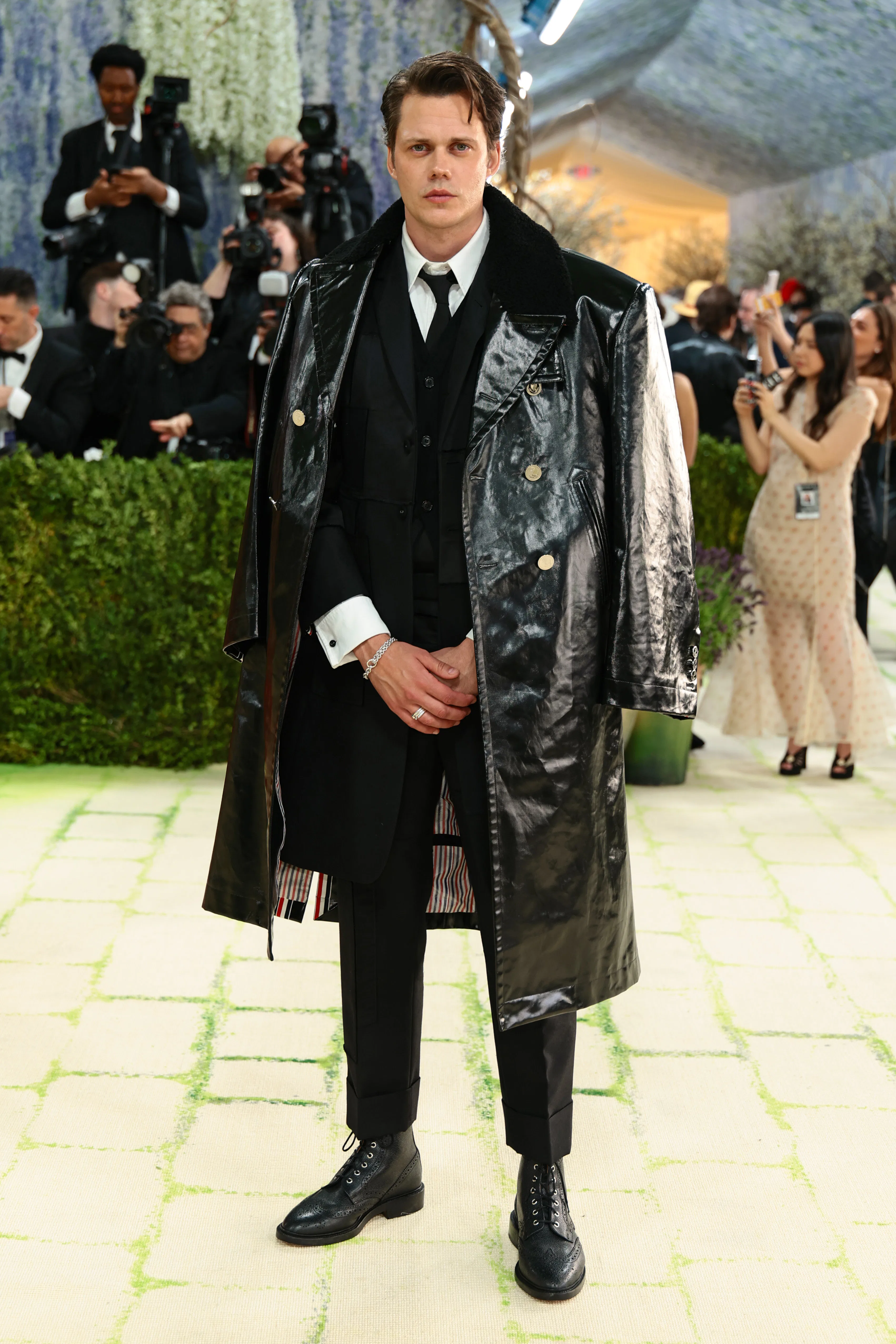 NEW YORK, NEW YORK - MAY 04: Bill Skarsgård attends the 2026 Met Gala celebrating "Costume Art" at t...