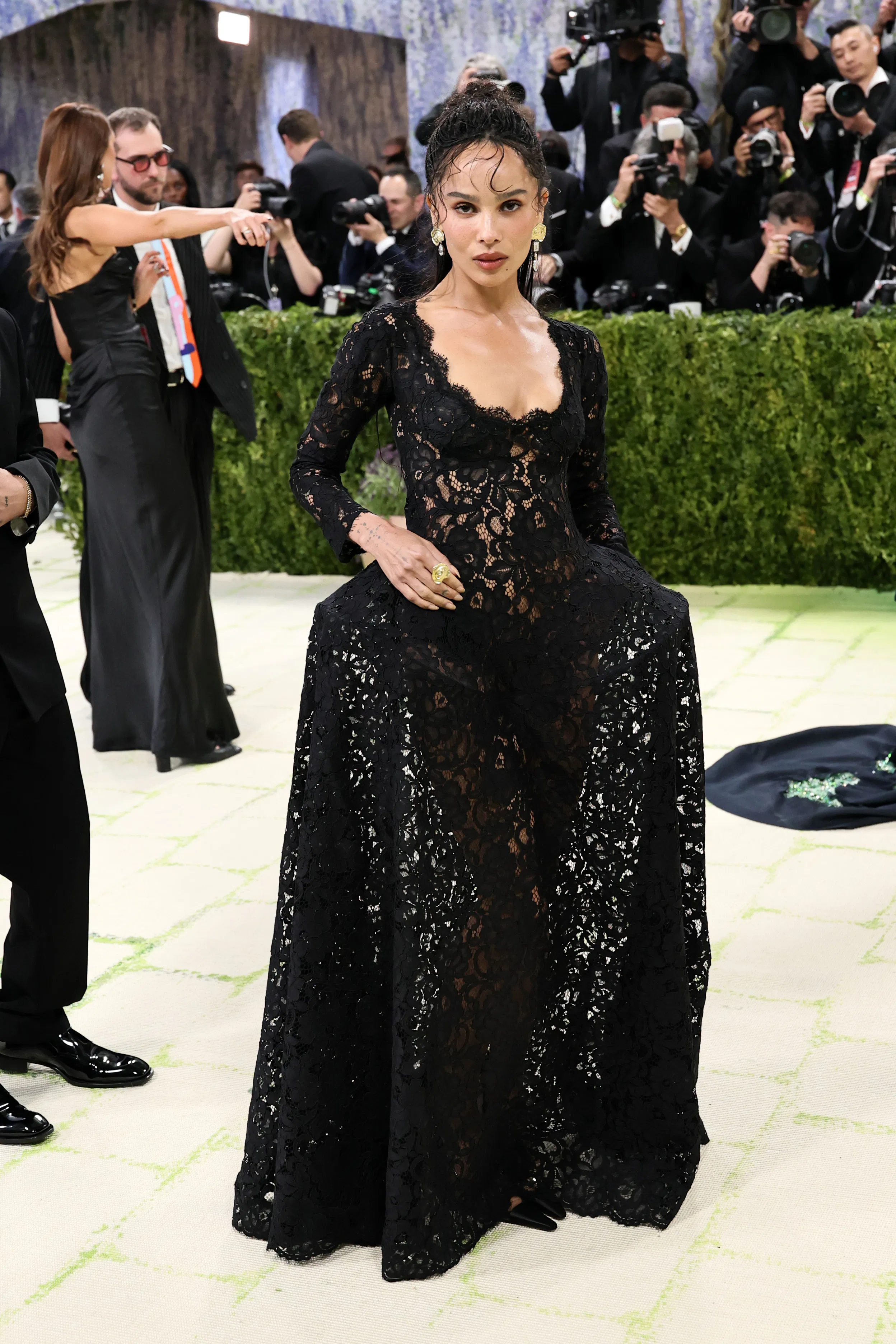 NEW YORK, NEW YORK - MAY 04: Zoë Kravitz attends the 2026 Met Gala celebrating "Costume Art" at the ...