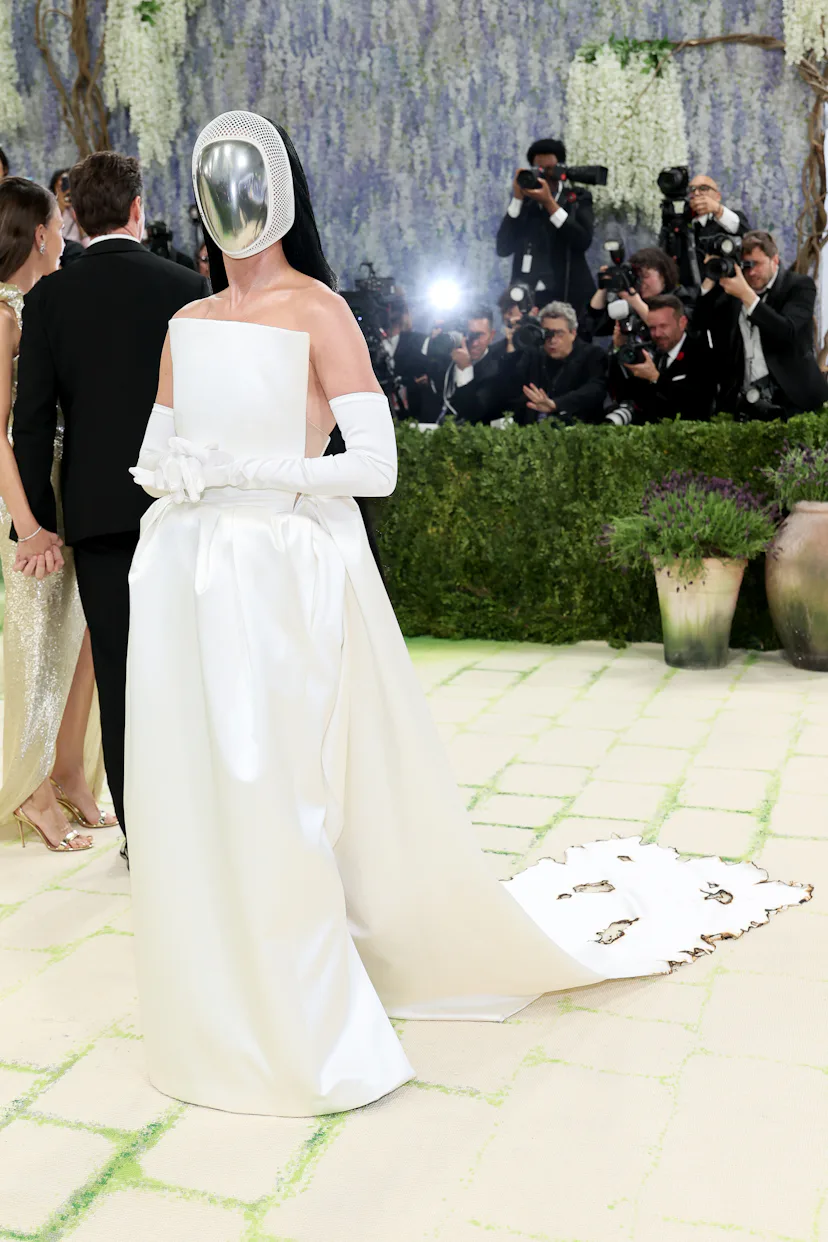 NEW YORK, NEW YORK - MAY 04: Katy Perry attends the 2026 Met Gala celebrating "Costume Art" at the M...