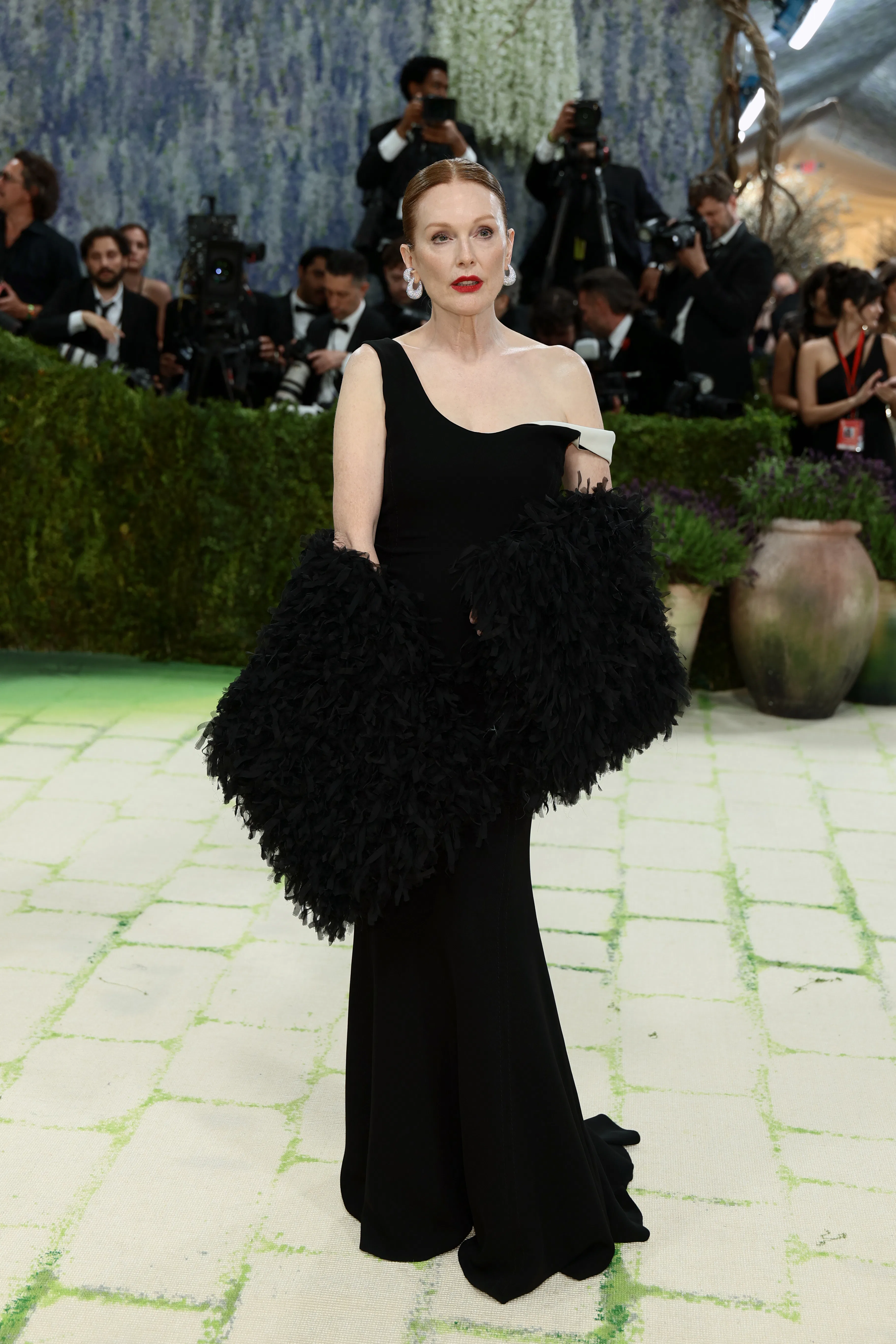 NEW YORK, NEW YORK - MAY 04: Julianne Moore attends the 2026 Met Gala celebrating "Costume Art" at t...