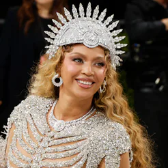 NEW YORK, NEW YORK - MAY 04: Beyoncé attends the 2026 Met Gala celebrating "Costume Art" at Metropol...