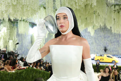 NEW YORK, NEW YORK - MAY 04: Katy Perry attends the 2026 Met Gala celebrating "Costume Art" at the M...