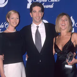 PASADENA,CA - JANUARY 7: Actress Lisa Kudrow, actor David Schwimmer and actress Jennifer Aniston a...