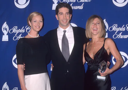 PASADENA,CA - JANUARY 7: Actress Lisa Kudrow, actor David Schwimmer and actress Jennifer Aniston a...