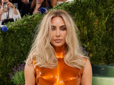 NEW YORK, NEW YORK - MAY 04: Kim Kardashian attends the 2026 Met Gala celebrating "Costume Art" at M...