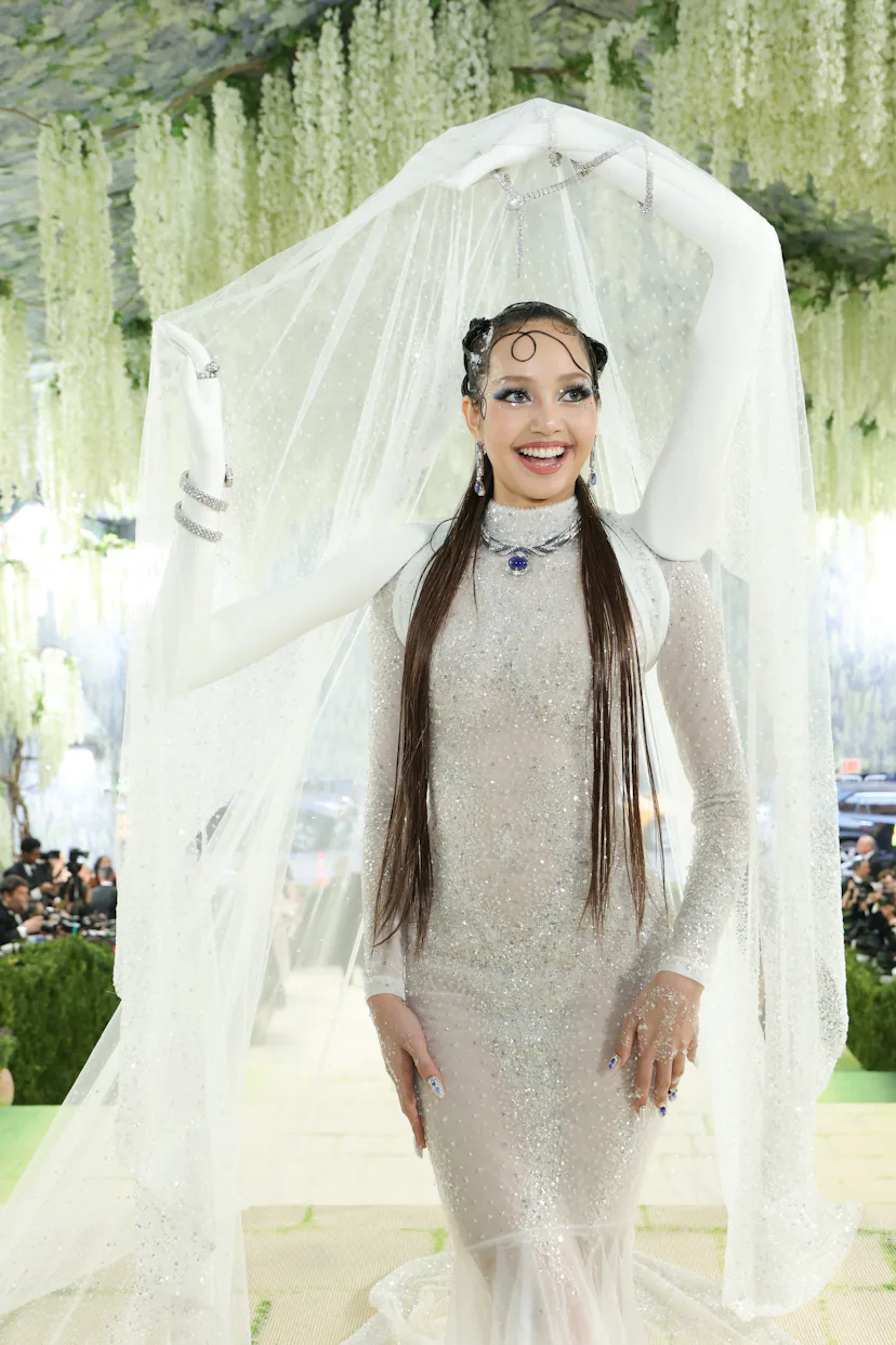 LISA a the 2026 Met Gala with long straight hair