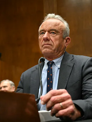 US Secretary of Health and Human Services Robert F. Kennedy Jr. testifies during a Senate Committee ...